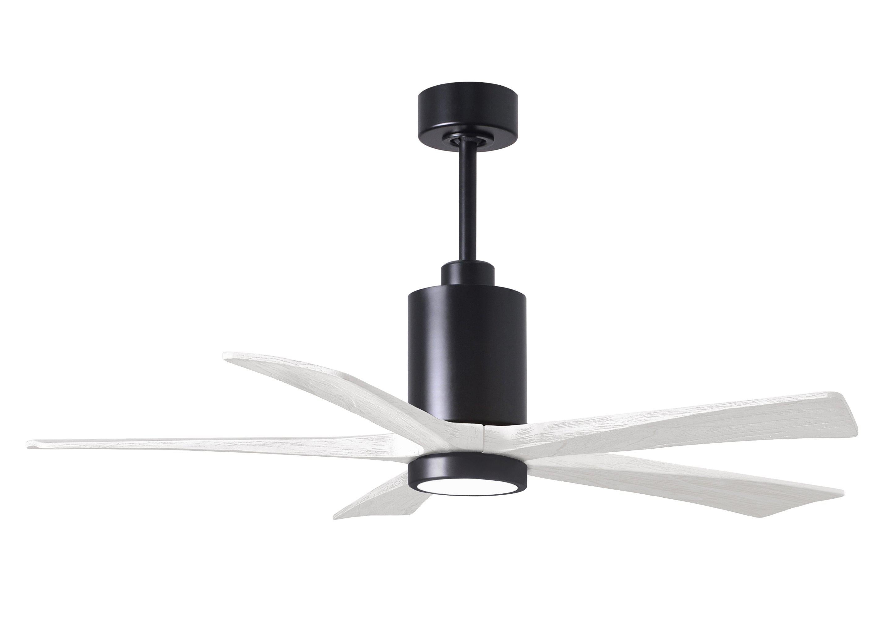 Matthews Fan Company Patricia-5 Five Blade with Light Kit PA5 Indoor Ceiling Fans Matthews Fan Company Matte Black Barnwood Tone 42"