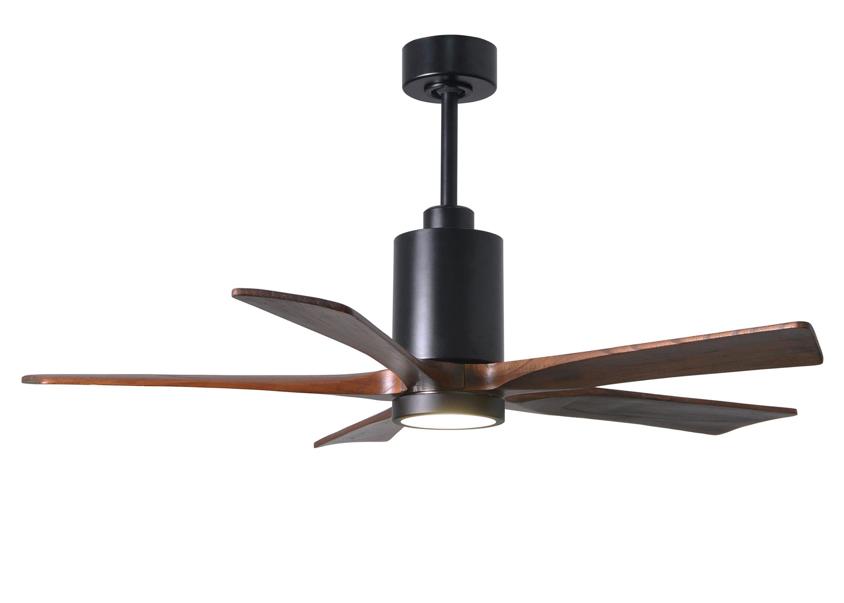 Matthews Fan Company Patricia-5 Five Blade with Light Kit PA5 Ceiling Fan Matthews Fan Company Matte Black Matte White 42"