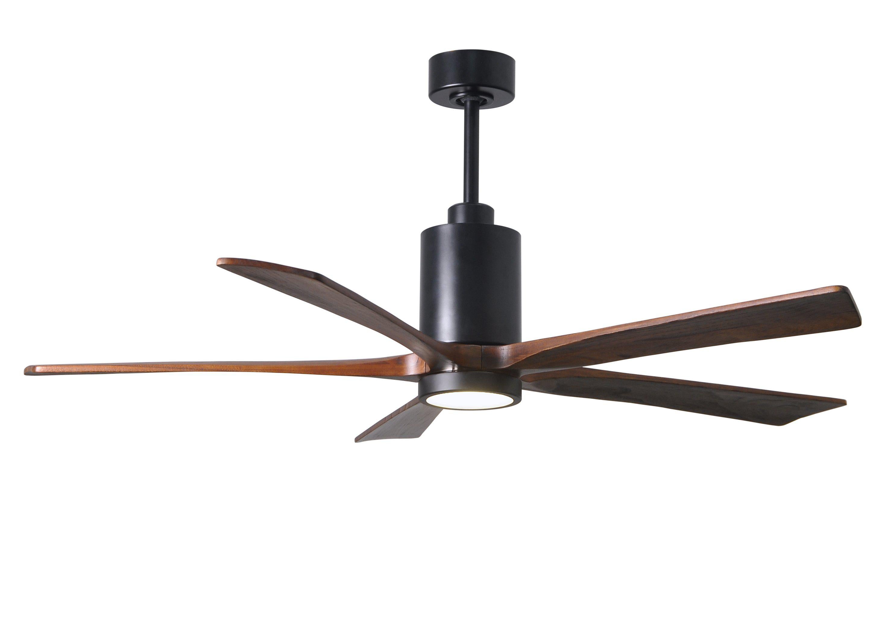 Matthews Fan Company Patricia-5 Five Blade with Light Kit PA5 Ceiling Fan Matthews Fan Company Matte Black Matte White 52"