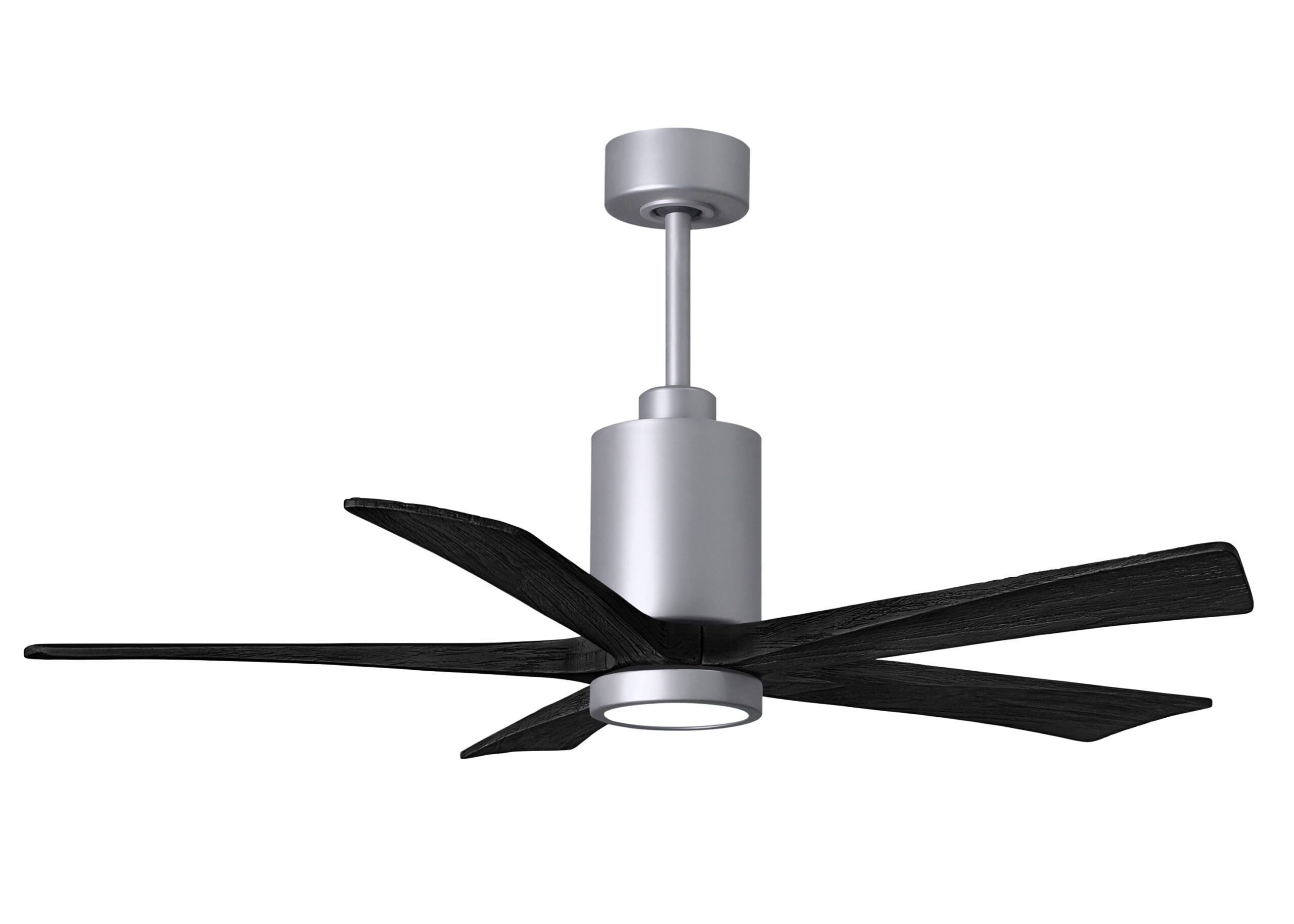 Matthews Fan Company Patricia-5 Ceiling Fan Indoor Ceiling Fans Matthews Fan Company 52" Brushed Nickel Matte Black