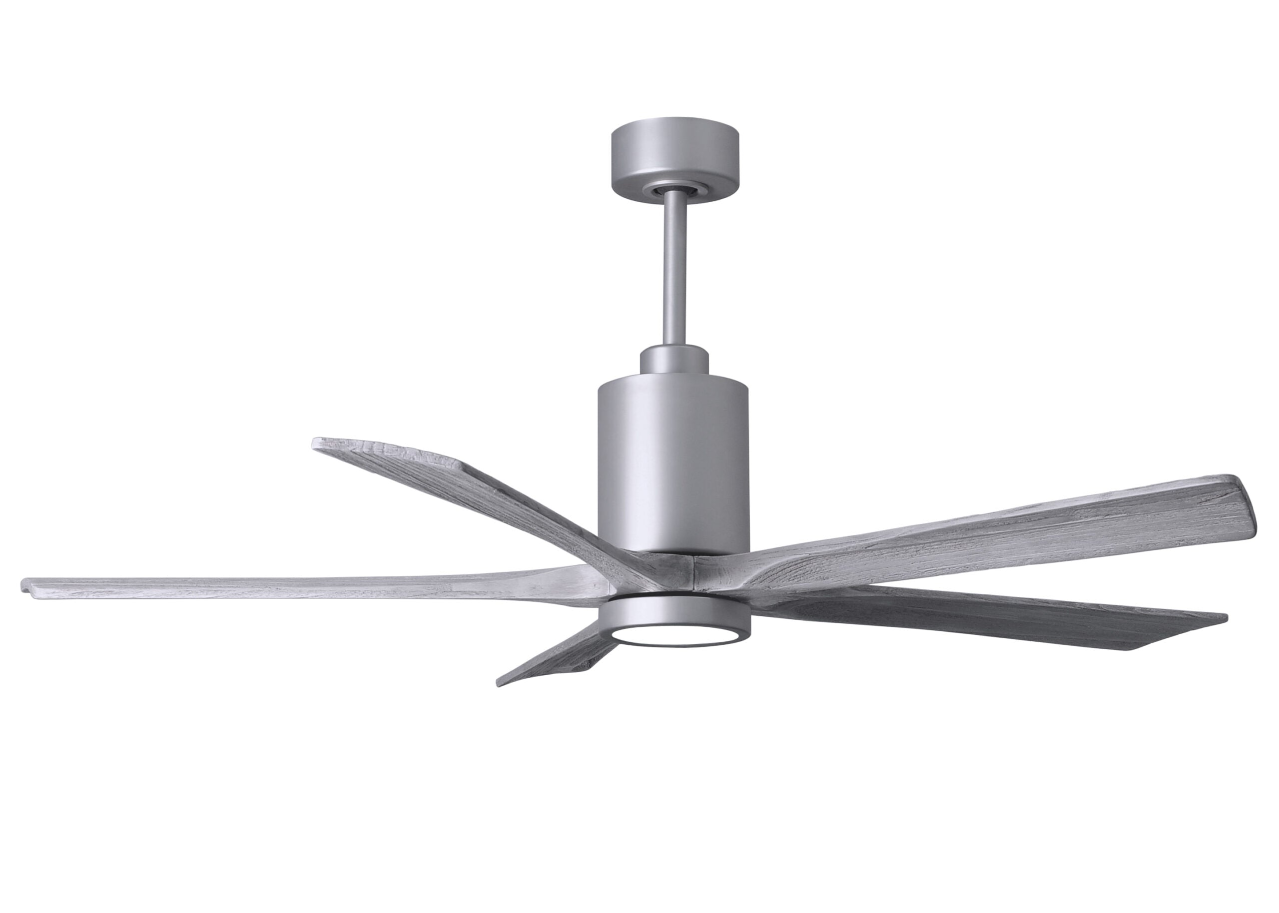 Matthews Fan Company Patricia-5 Ceiling Fan Indoor Ceiling Fans Matthews Fan Company 60" Brushed Nickel Barnwood Tone