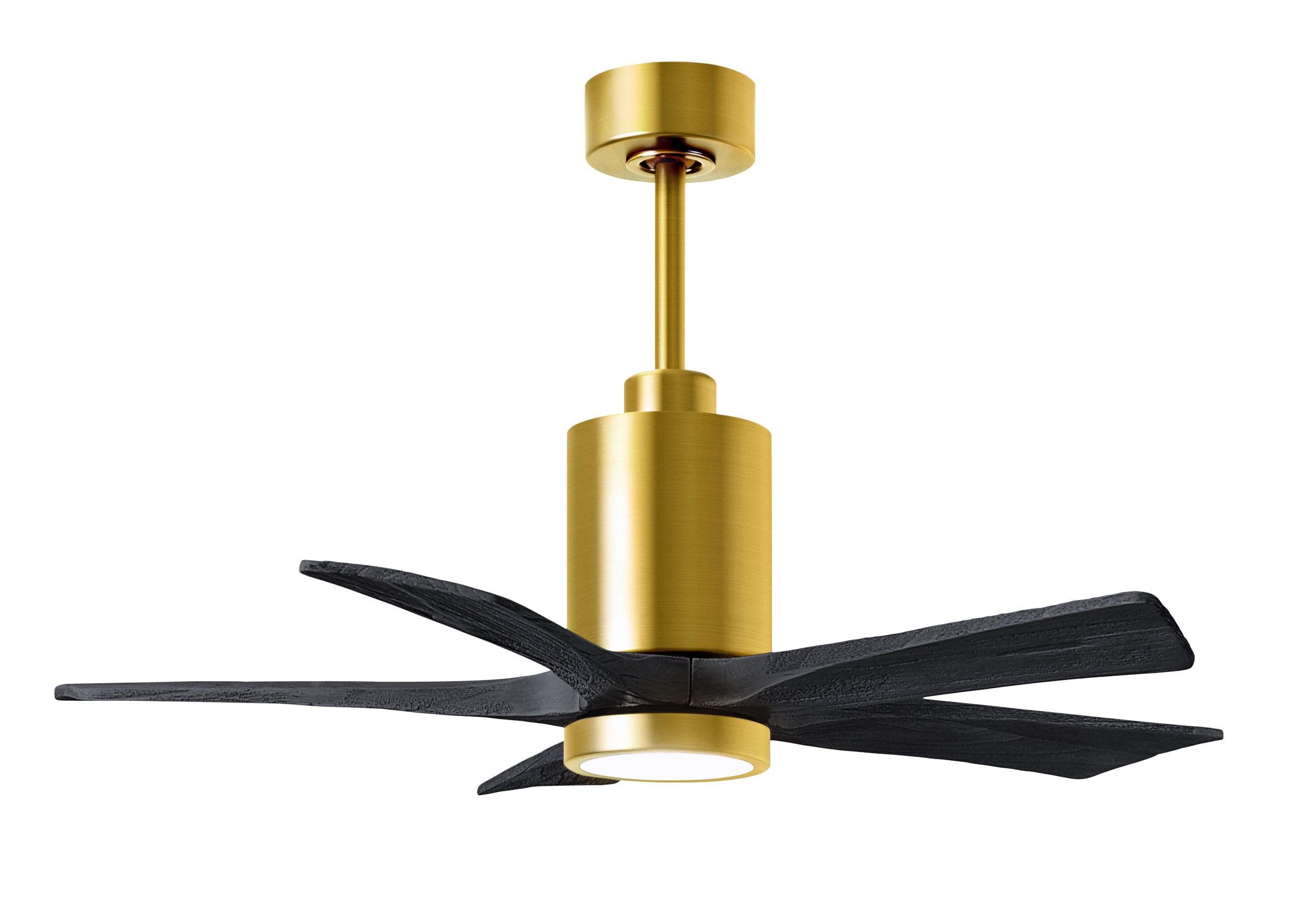 Matthews Fan Company Patricia-5 Ceiling Fan Indoor Ceiling Fans Matthews Fan Company 42" Brushed Brass Matte Black