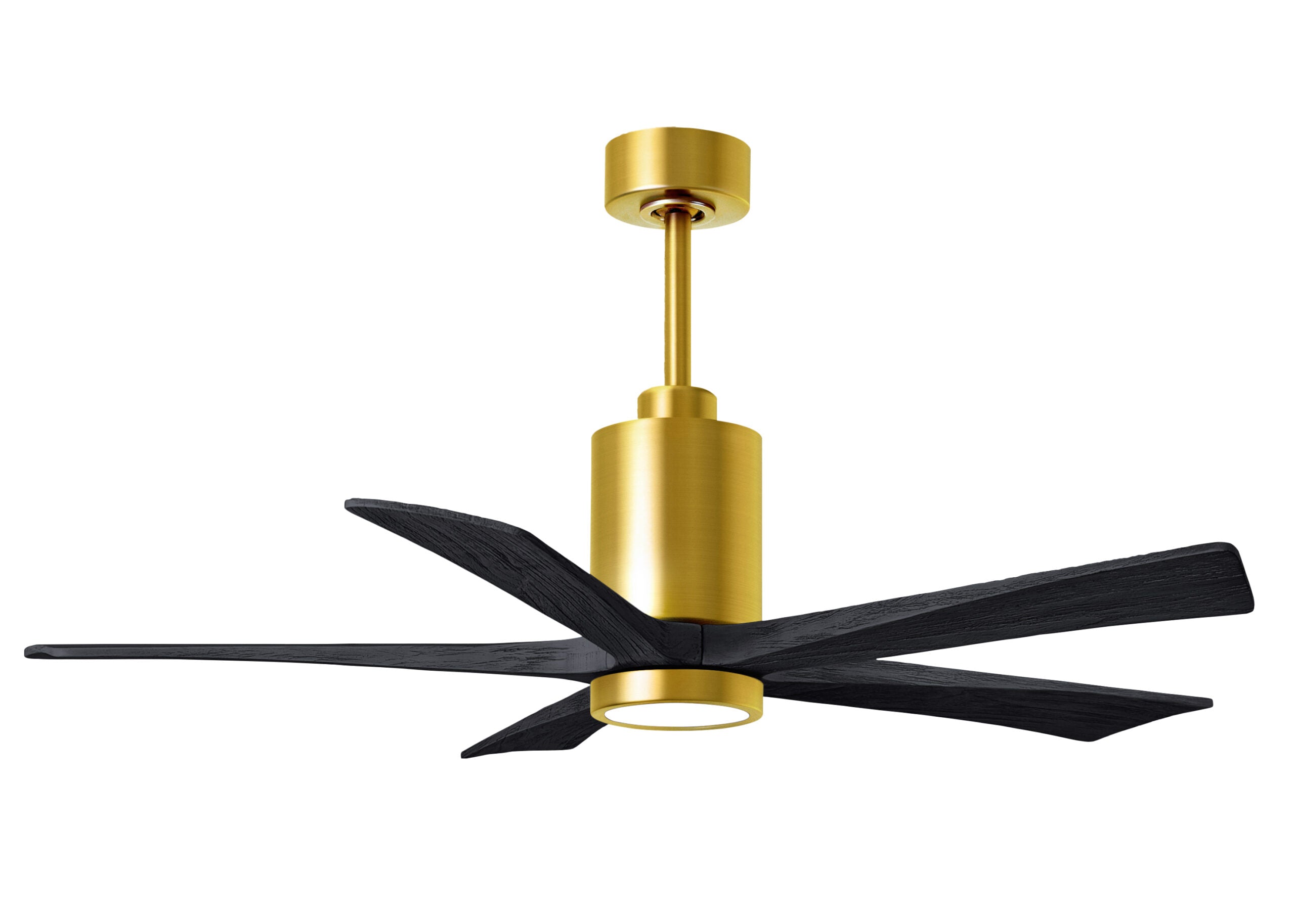 Matthews Fan Company Patricia-5 Ceiling Fan Indoor Ceiling Fans Matthews Fan Company 52" Brushed Brass Matte Black