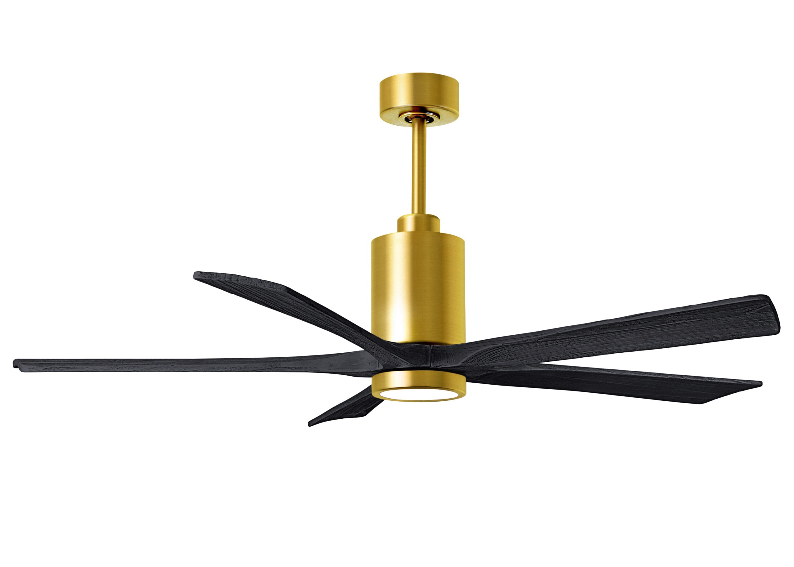 Matthews Fan Company Patricia-5 Ceiling Fan Indoor Ceiling Fans Matthews Fan Company 60" Brushed Brass Matte Black