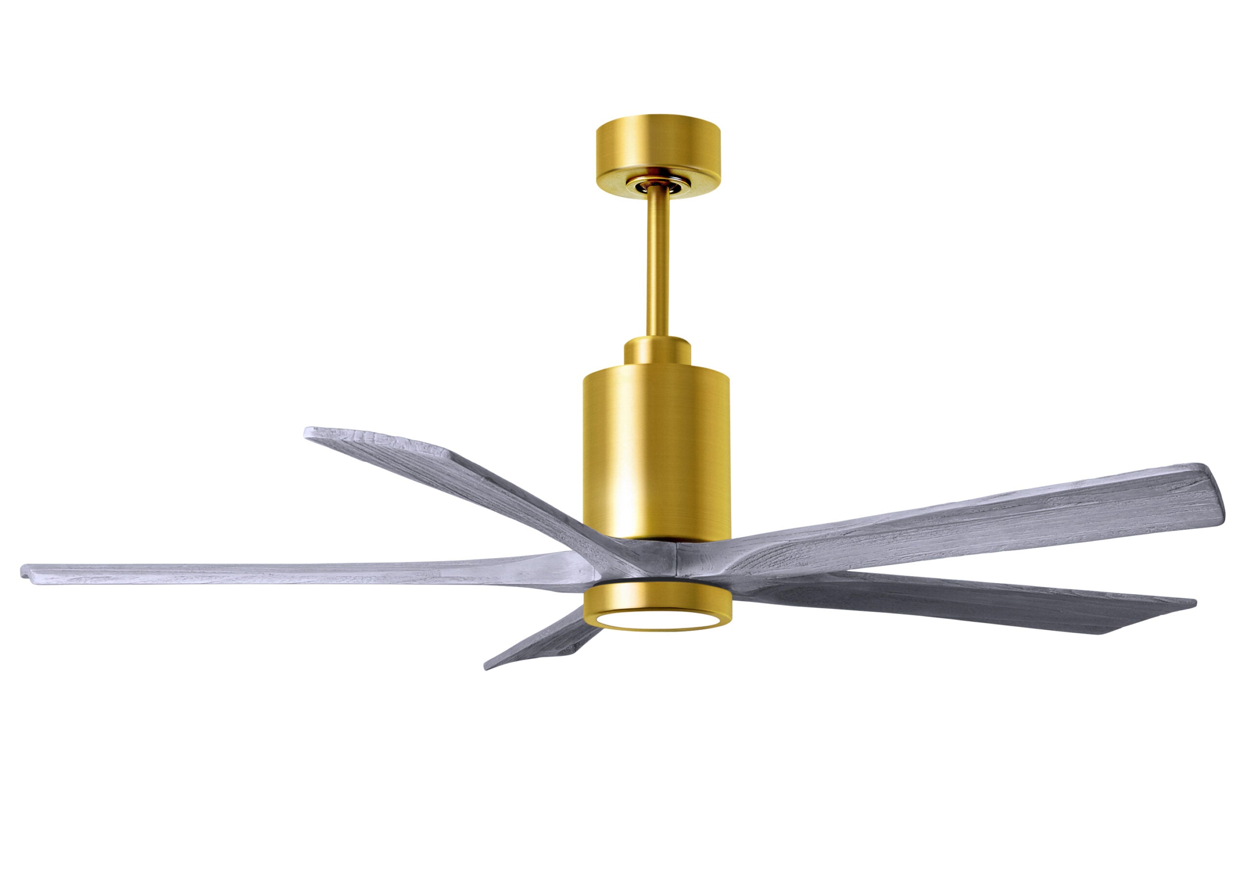 Matthews Fan Company Patricia-5 Ceiling Fan Indoor Ceiling Fans Matthews Fan Company 60" Brushed Brass Barnwood Tone