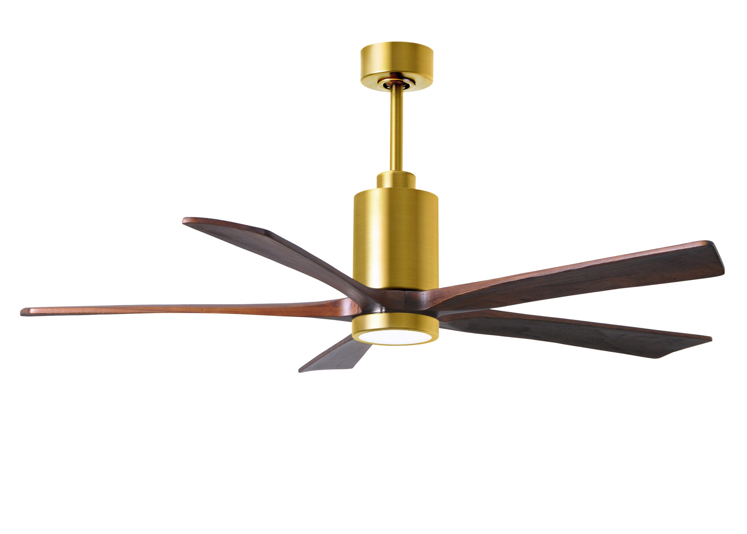 Matthews Fan Company Patricia-5 Ceiling Fan Indoor Ceiling Fans Matthews Fan Company 60" Brushed Brass Walnut Tone