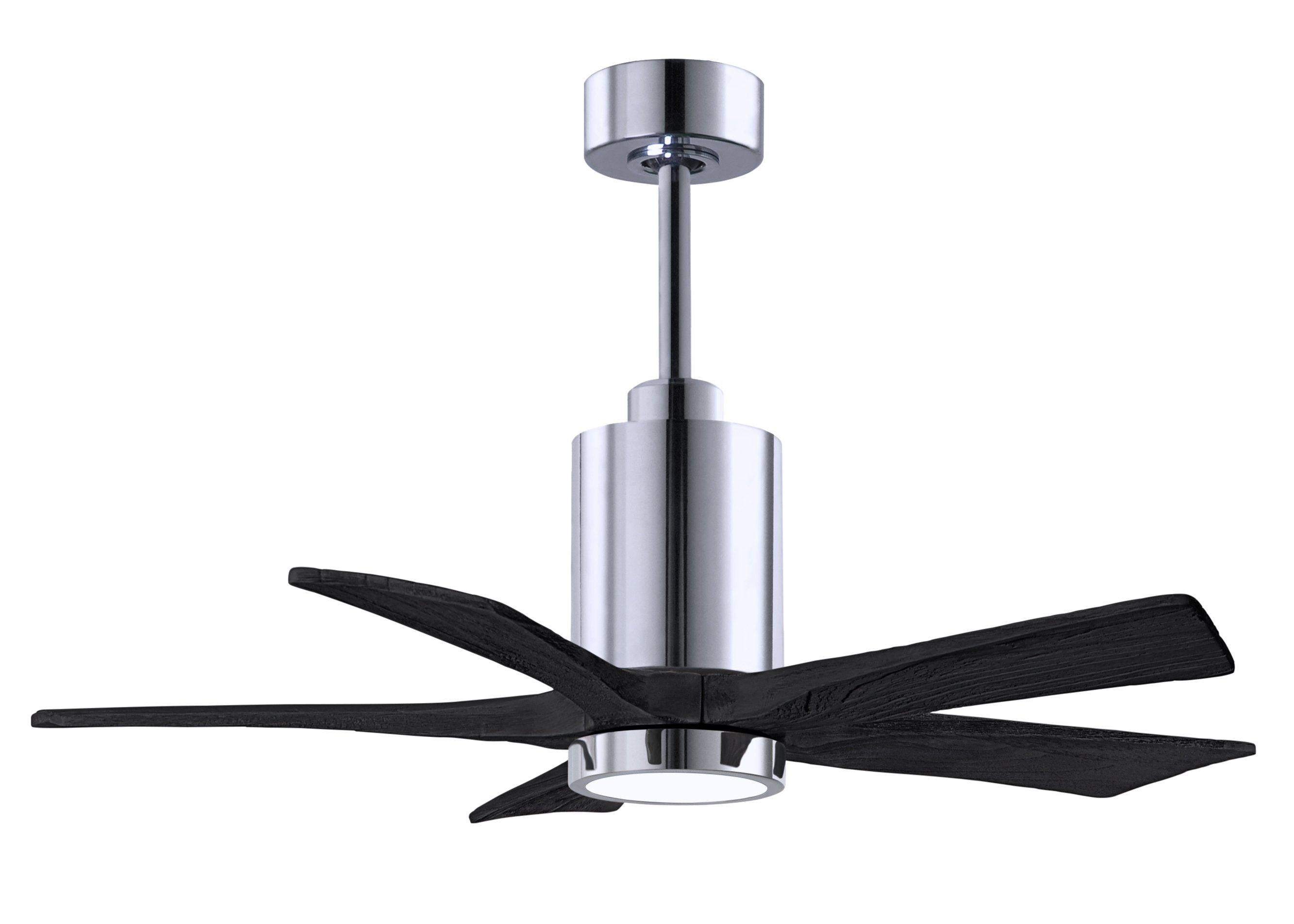 Matthews Fan Company Patricia-5 Five Blade with Light Kit PA5 Ceiling Fan Matthews Fan Company Brushed Nickel Matte White 60"