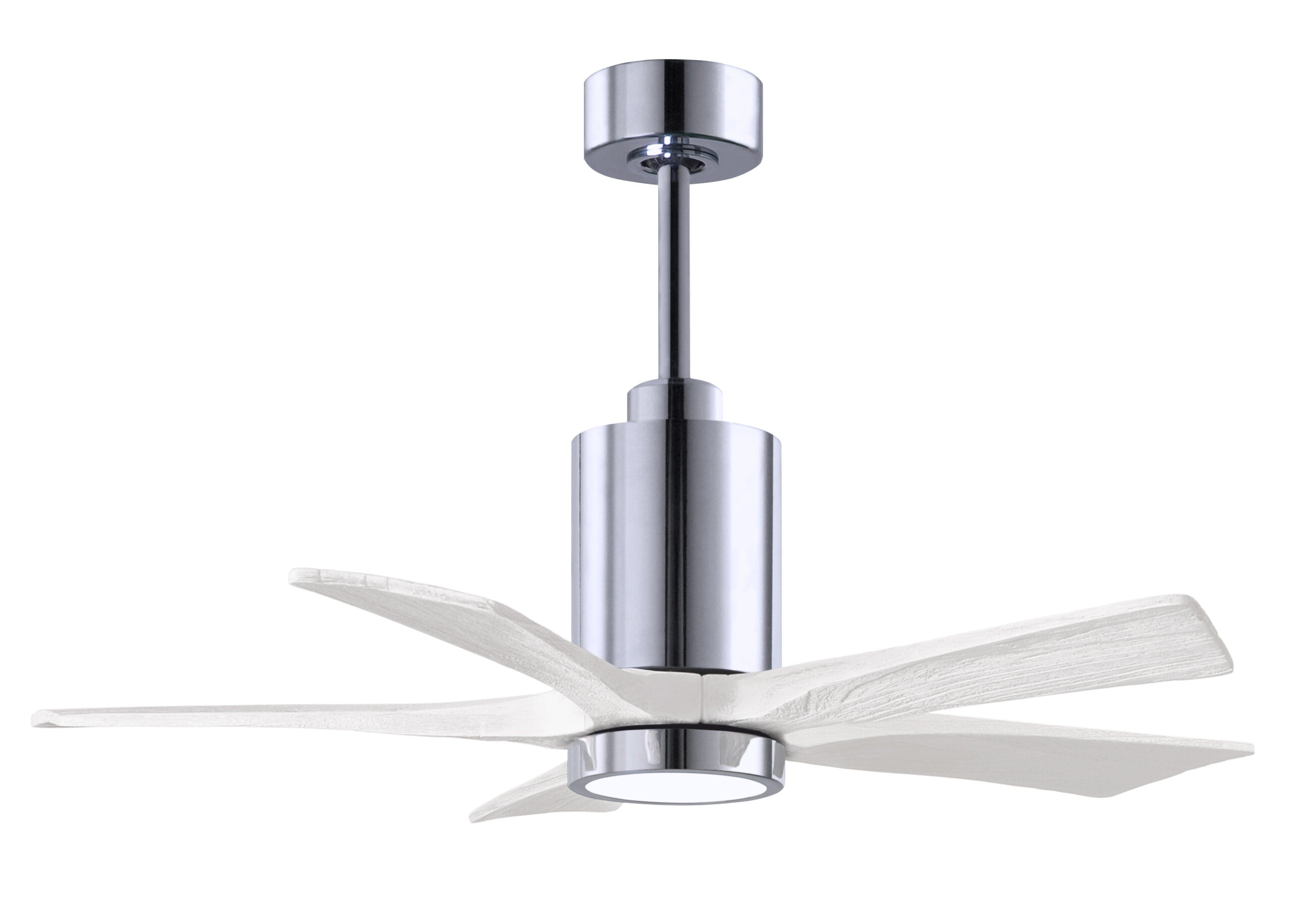 Matthews Fan Company Patricia-5 Ceiling Fan Indoor Ceiling Fans Matthews Fan Company 42" Polished Chrome Matte White