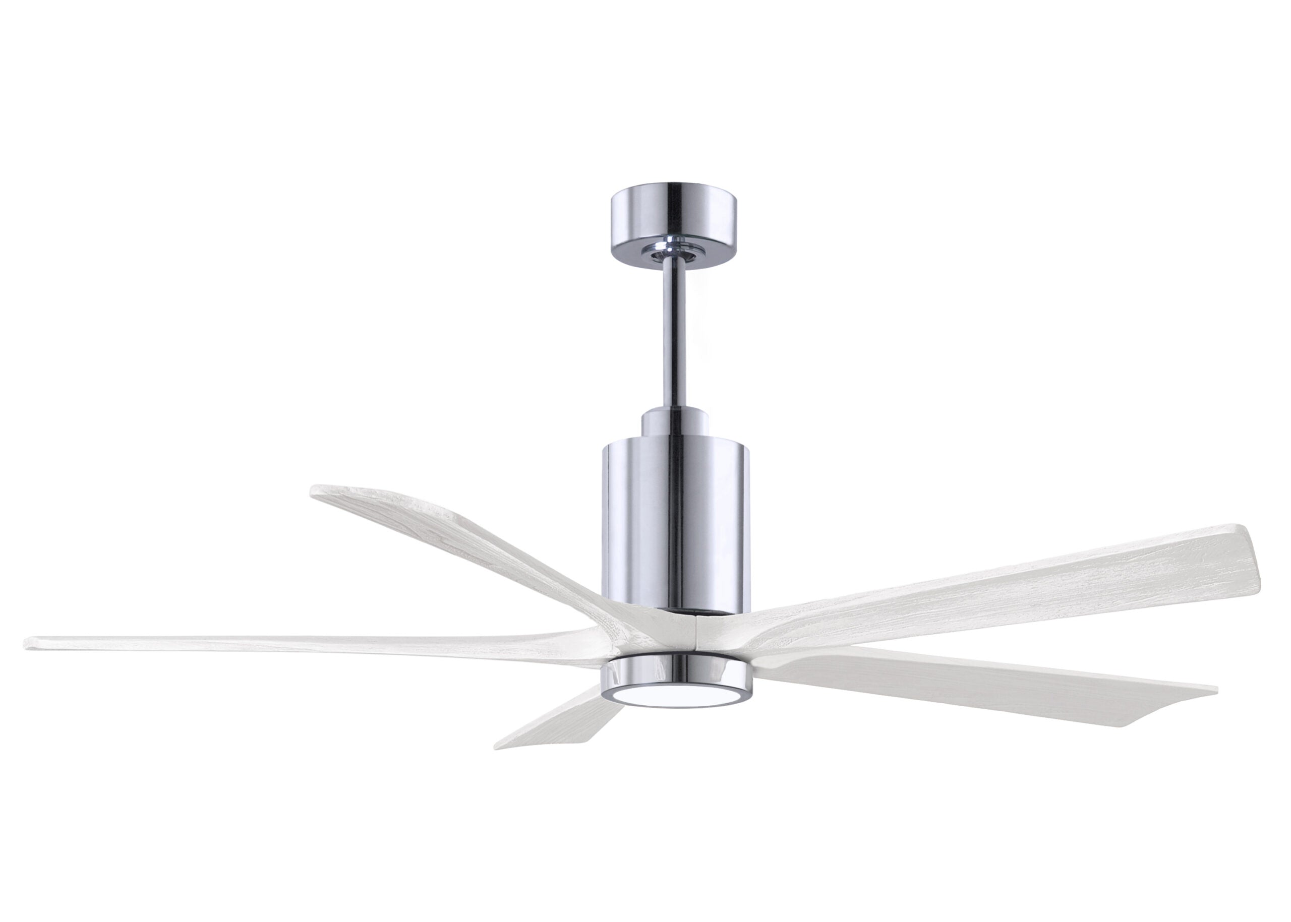 Matthews Fan Company Patricia-5 Ceiling Fan Indoor Ceiling Fans Matthews Fan Company 60" Polished Chrome Matte White