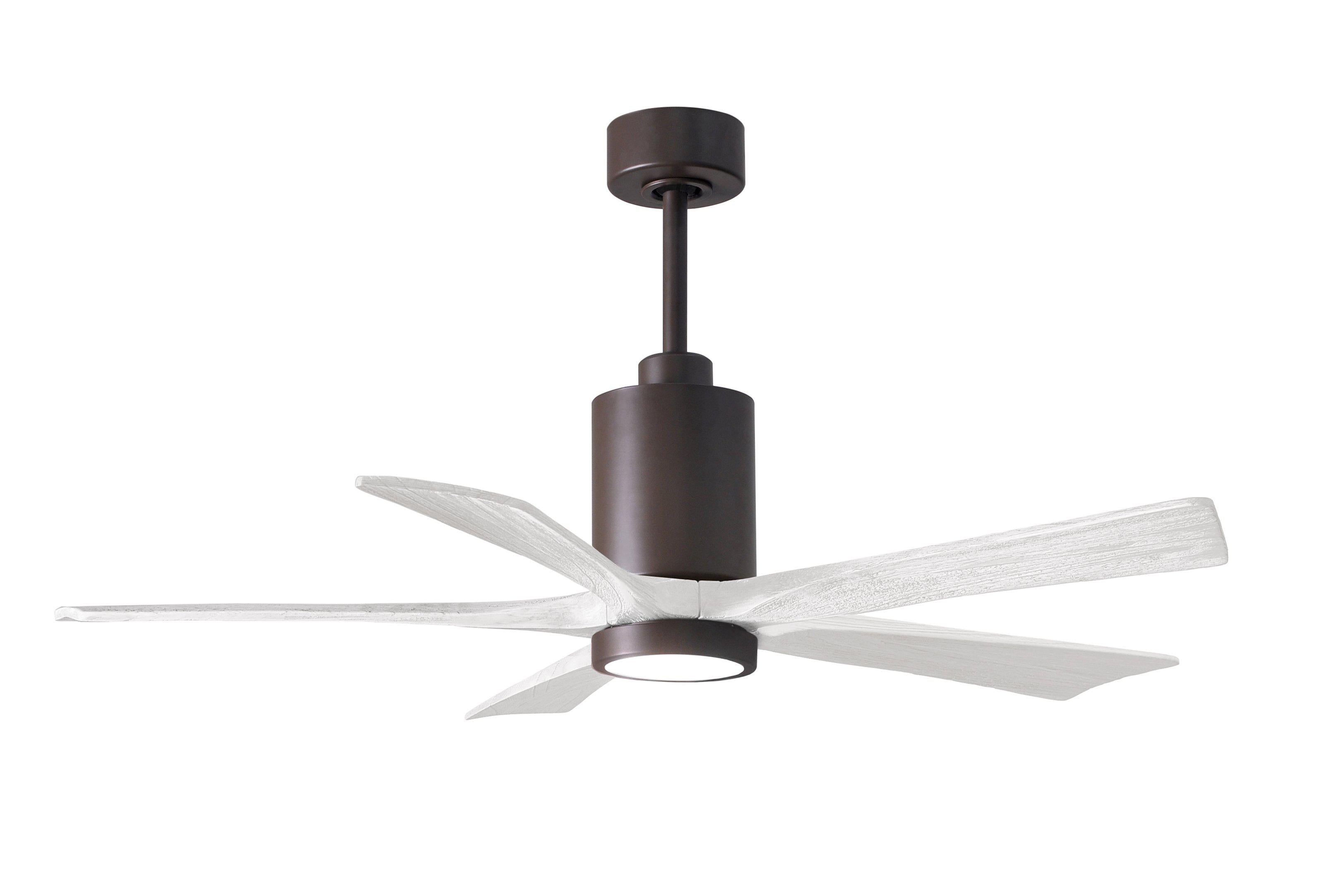 Matthews Fan Company Patricia-5 Five Blade with Light Kit PA5 Ceiling Fan Matthews Fan Company Textured Bronze Barnwood Tone 42"