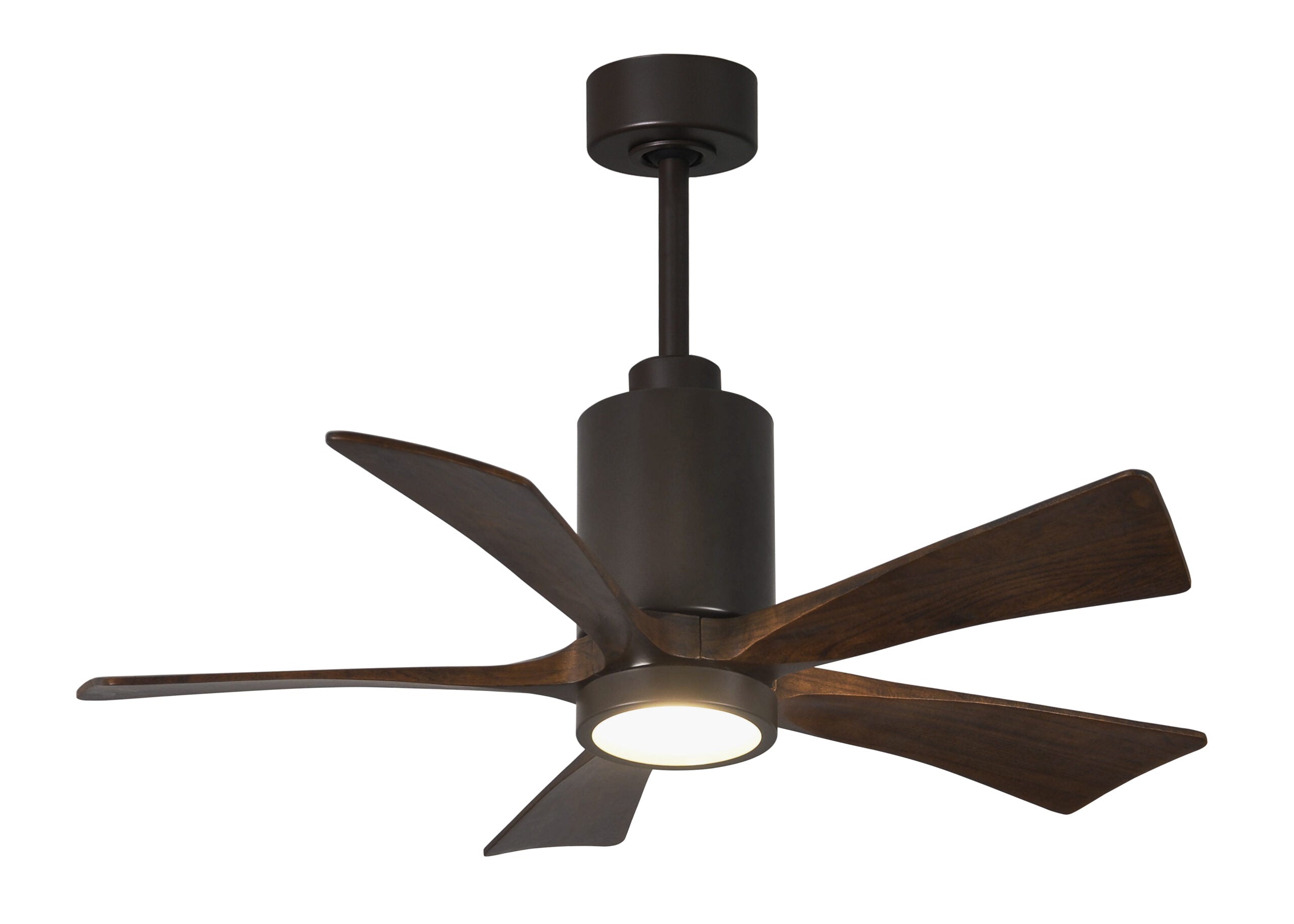 Matthews Fan Company Patricia-5 Ceiling Fan Indoor Ceiling Fans Matthews Fan Company 42" Textured Bronze Walnut Tone