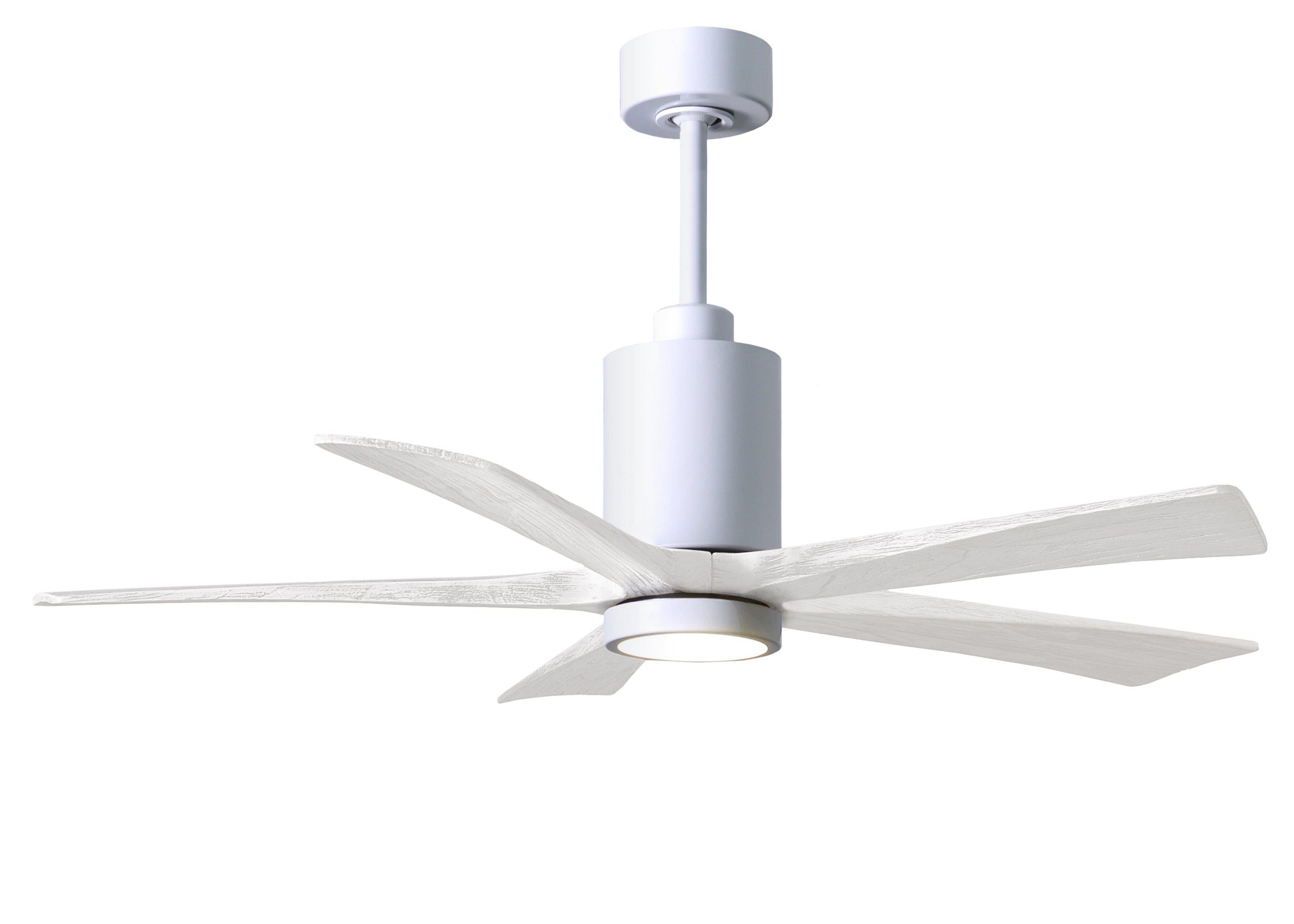 Matthews Fan Company Patricia-5 Five Blade with Light Kit PA5 Indoor Ceiling Fans Matthews Fan Company Gloss White Barnwood Tone 42"