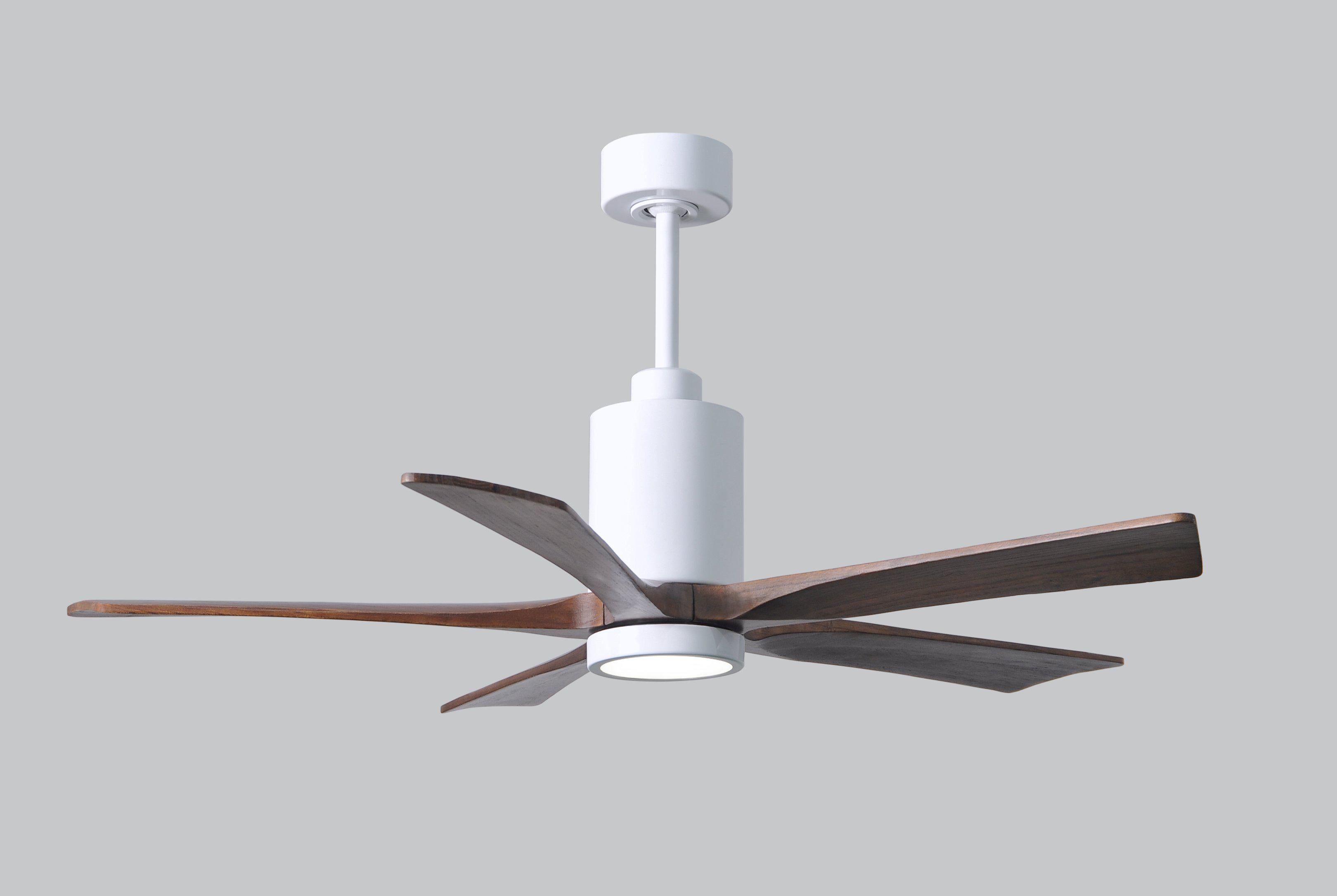 Matthews Fan Company Patricia-5 Five Blade with Light Kit PA5 Ceiling Fan Matthews Fan Company White Matte White 42"