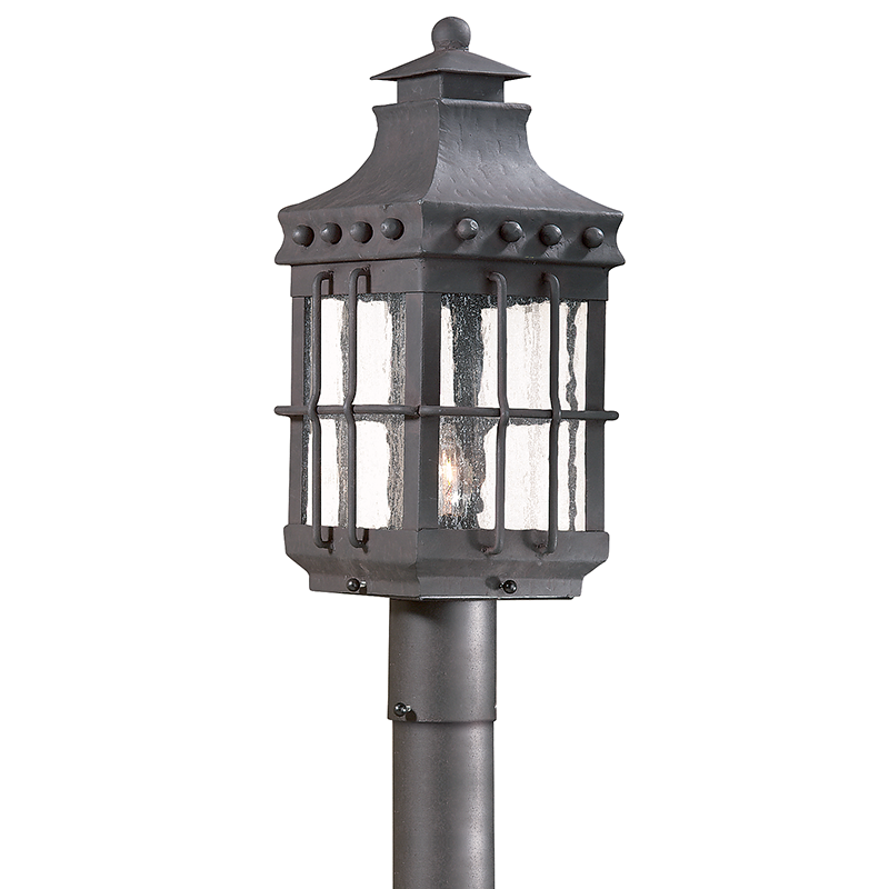 Troy Lighting DOVER 1LT POST LANTERN MEDIUM PCD8972 Pier & Post Mount Lights Troy Lighting NATURAL BRONZE  