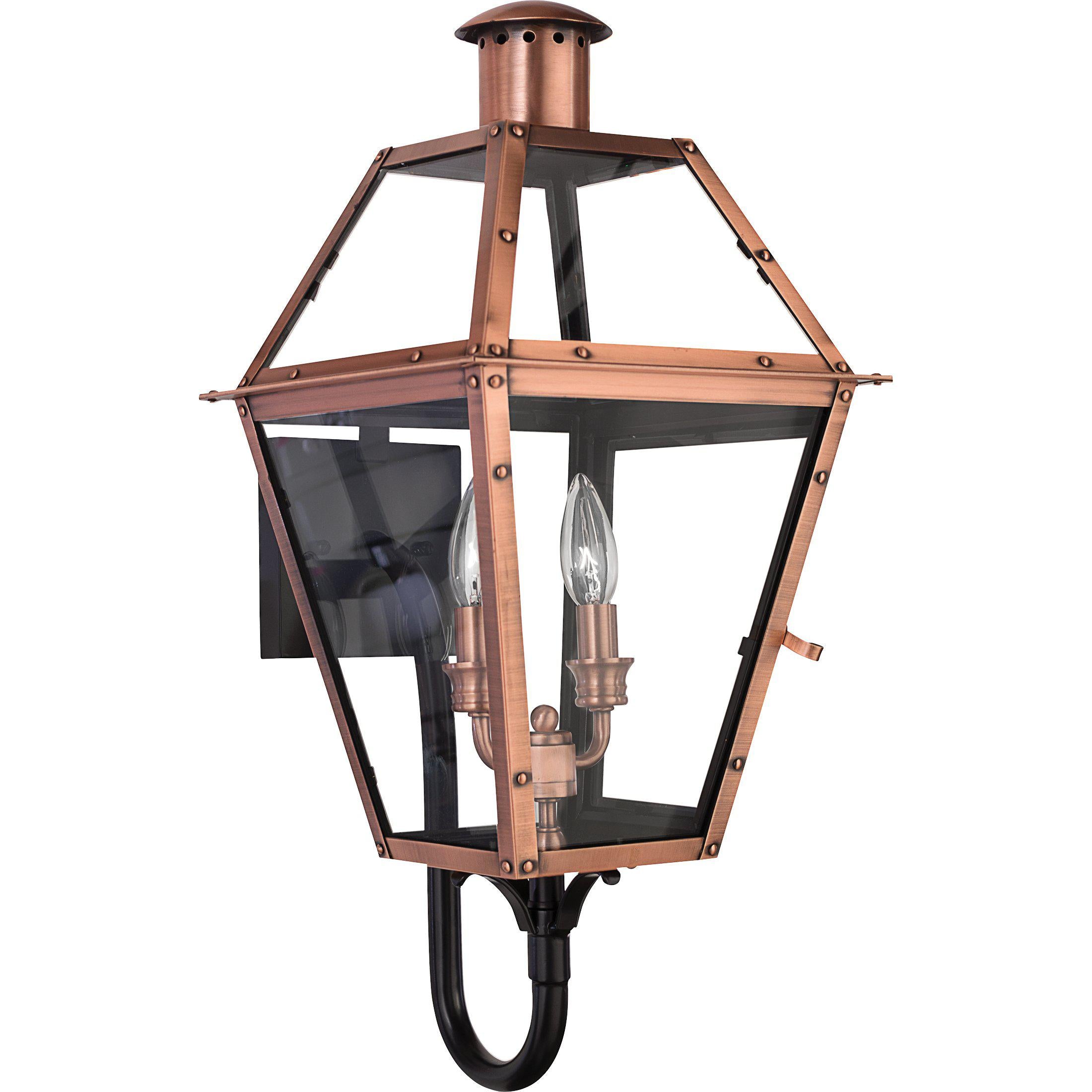 Quoizel  Rue De Royal Outdoor Lantern, Small Outdoor Wall Lights Quoizel Aged Copper  