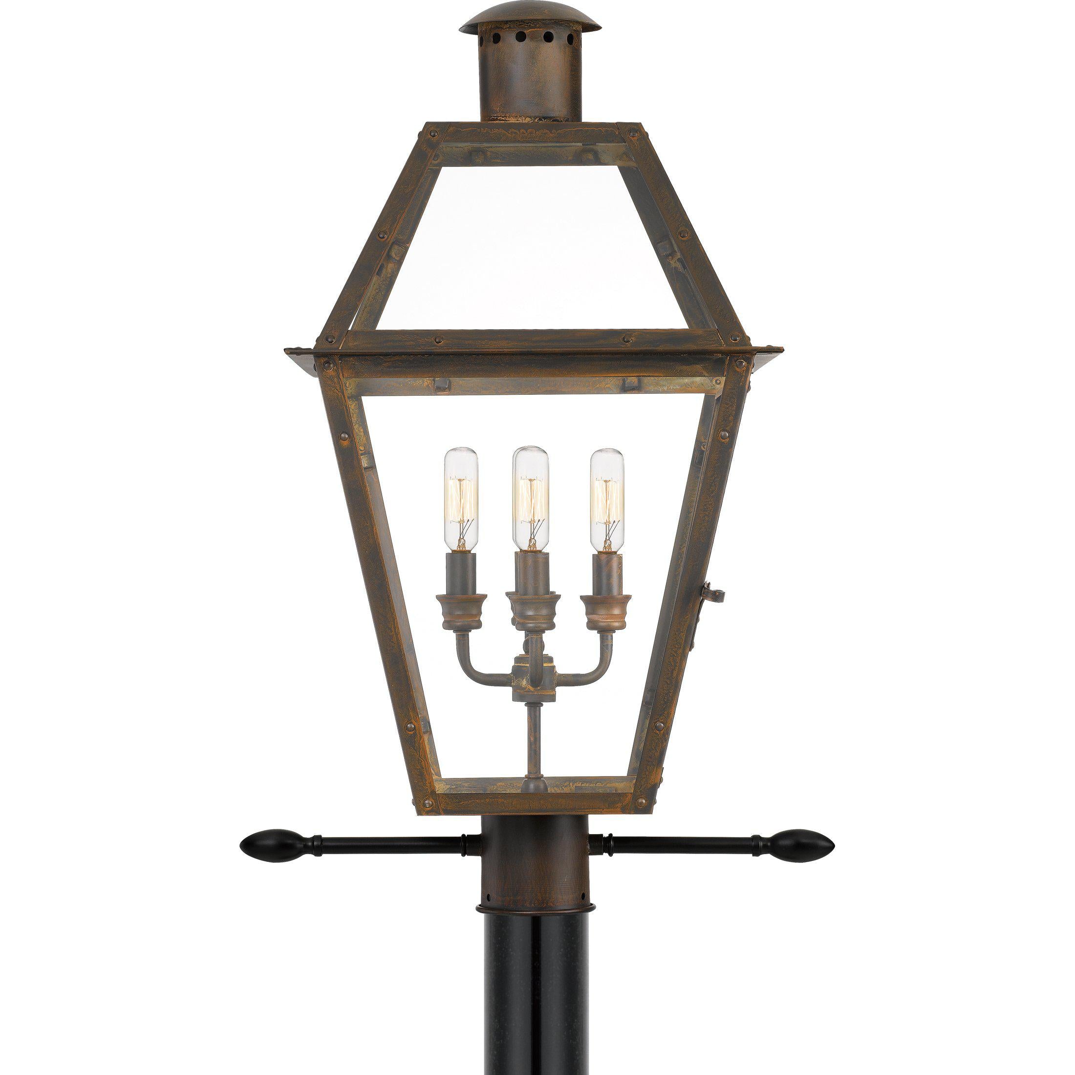 Quoizel Rue De Royal Outdoor Lantern, Post