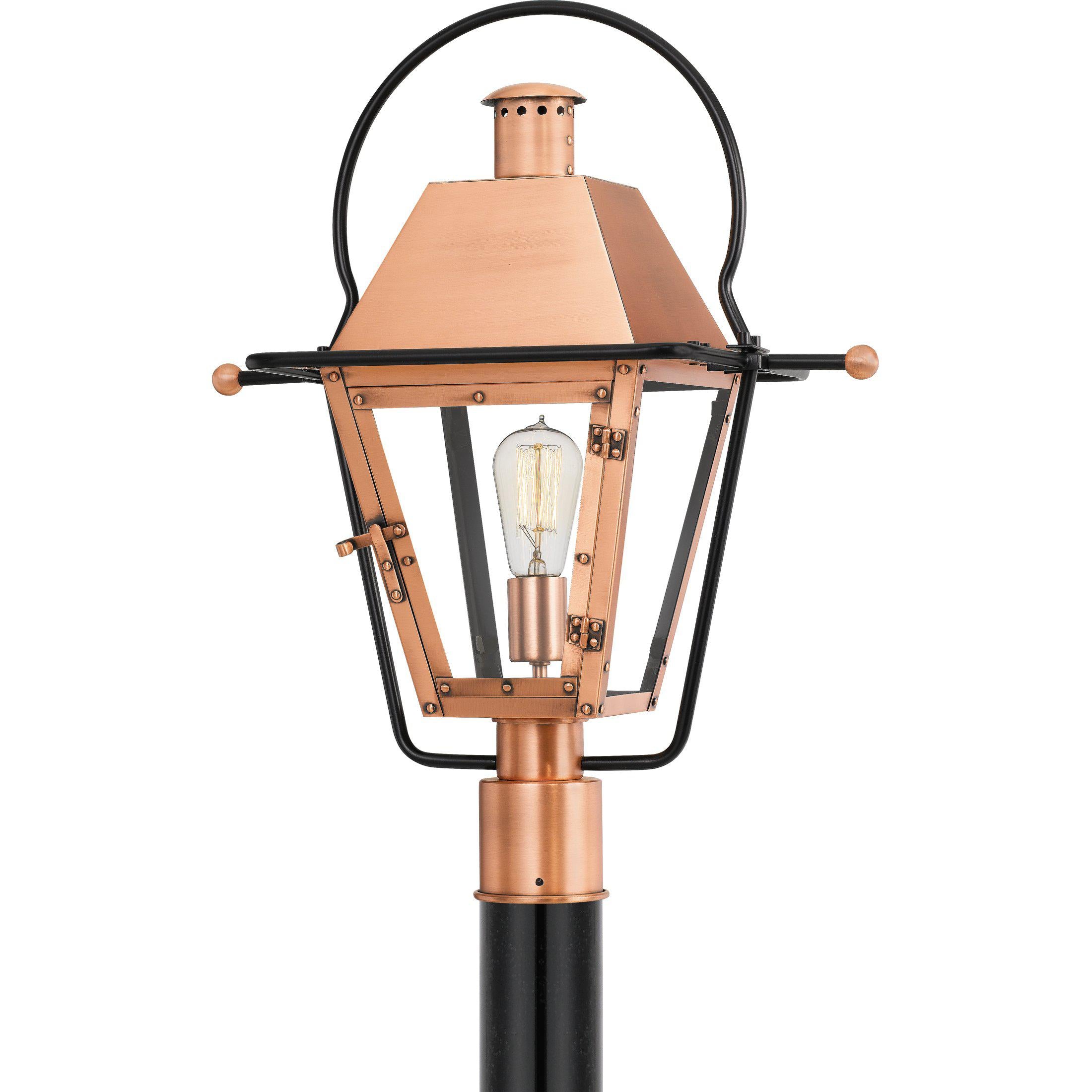 Quoizel  Rue De Royal Outdoor Lantern, Post Large Pier & Post Mount Lights Quoizel Aged Copper  