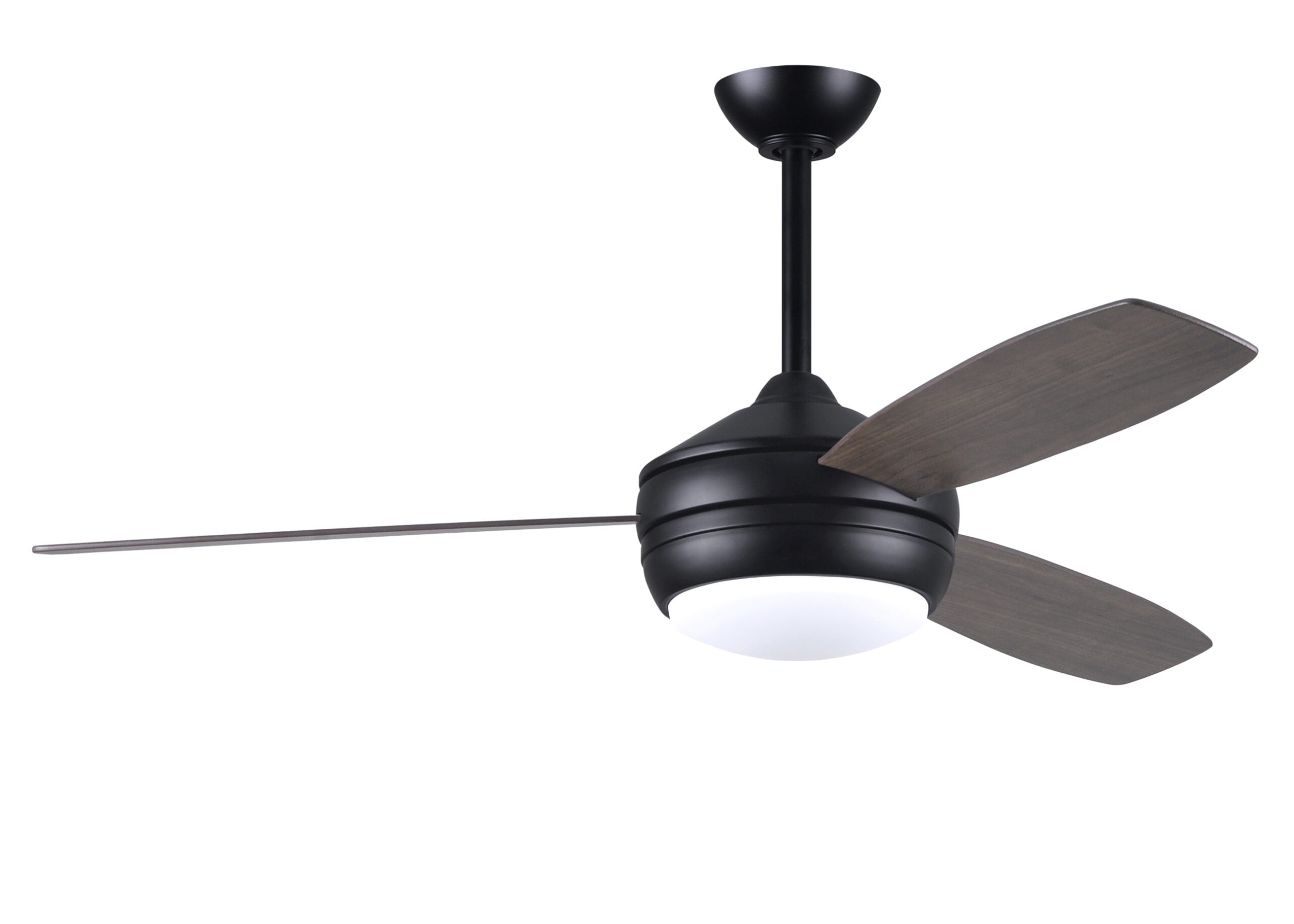 Matthews Fan Company T-24 Ceiling Fan Indoor Ceiling Fans Matthews Fan Company 52" Matte Black Gray Ash/Walnut