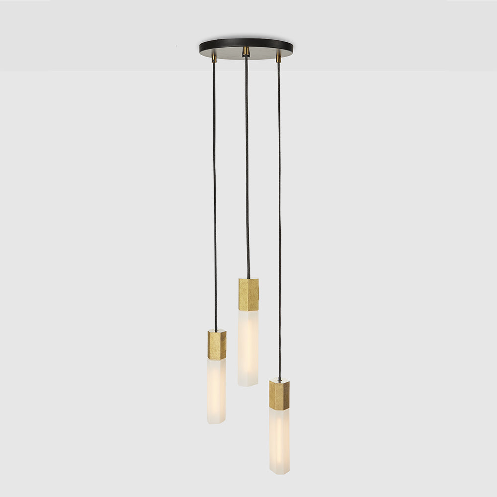 Tala Basalt Triple Pendant BSALT-I-SET-TRI Pendant Tala Brass & Glass  