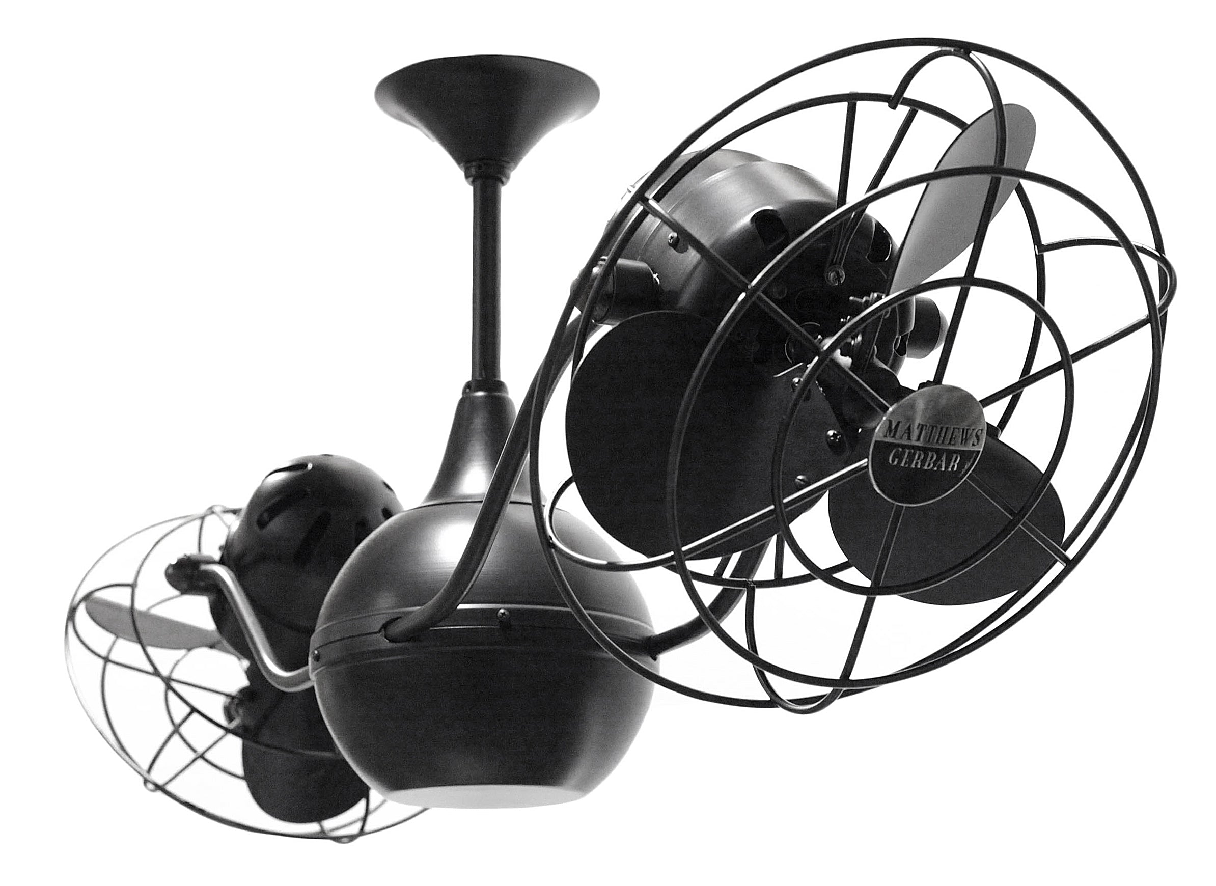 Matthews Fan Company Vent Bettina Rotational Fan Ceiling Fan Matthews Fan Company 42" Matte Black Black