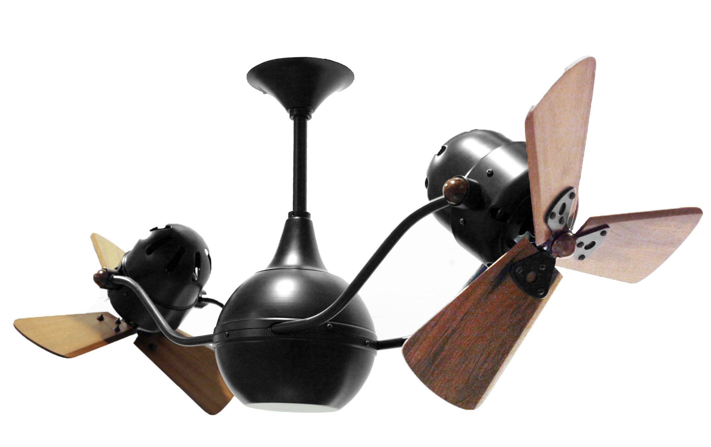 Matthews Fan Company Vent Bettina Rotational Fan Ceiling Fan Matthews Fan Company 44" Matte Black Mahogany