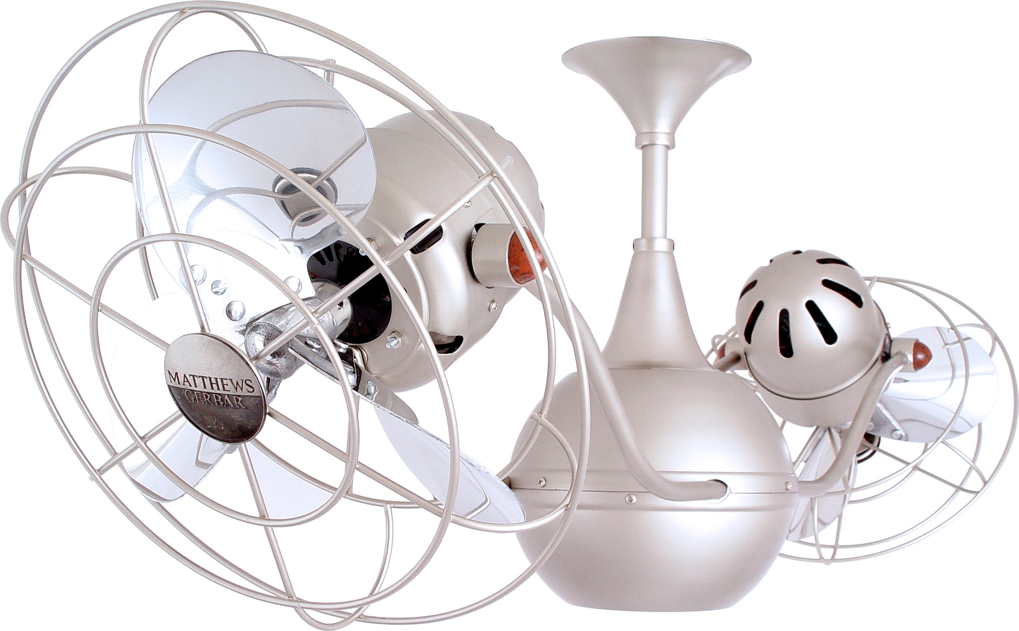 Matthews Fan Company Vent Bettina Rotational Fan Ceiling Fan Matthews Fan Company 42" Brushed Nickel Brushed Nickel