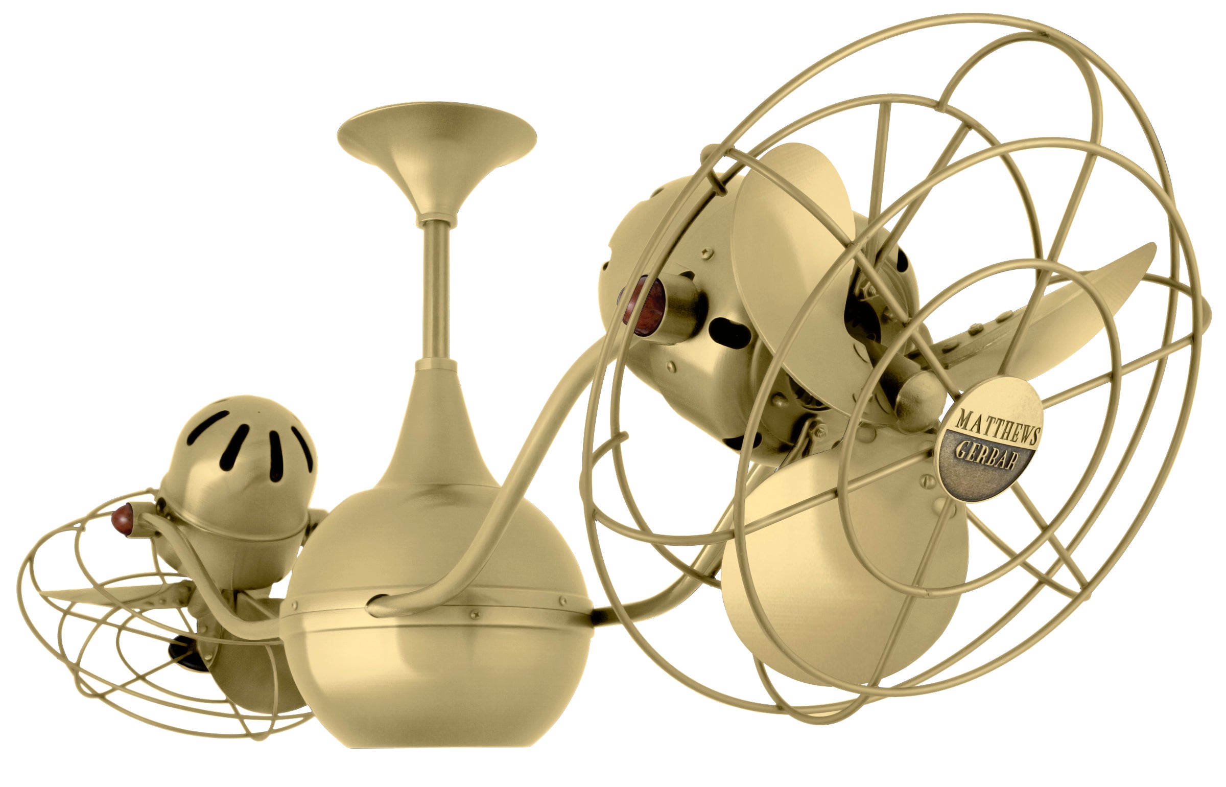 Matthews Fan Company Vent Bettina Rotational Fan Ceiling Fan Matthews Fan Company 42" Brushed Brass Brushed Brass