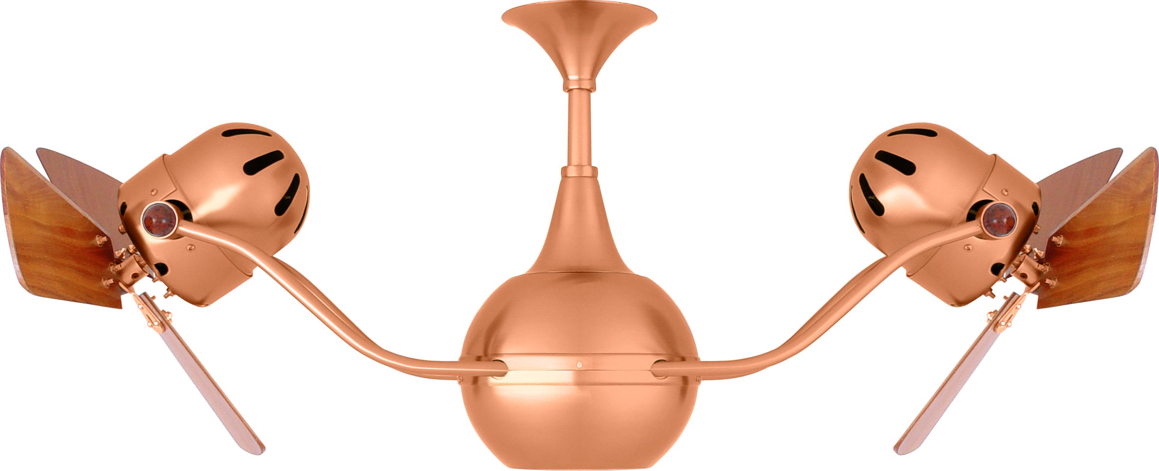 Matthews Fan Company Vent Bettina Rotational Fan Ceiling Fan Matthews Fan Company 44" Brushed Copper Mahogany