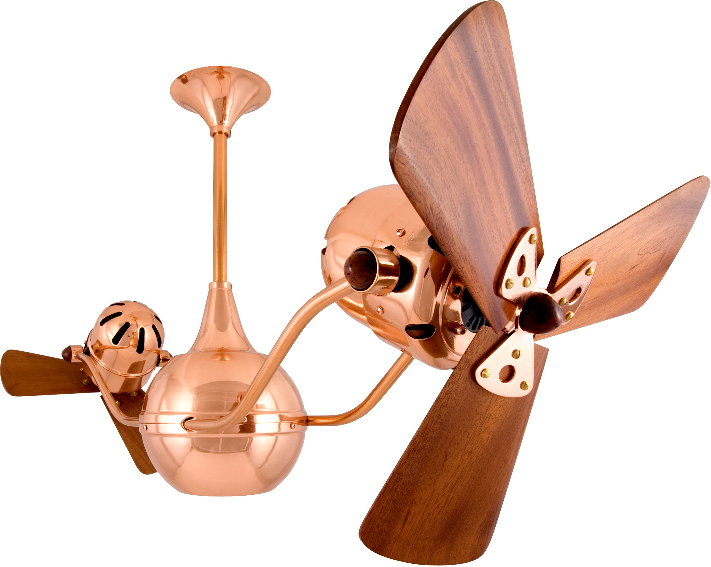 Matthews Fan Company Vent Bettina Rotational Fan Ceiling Fan Matthews Fan Company 44" Polished Copper Mahogany