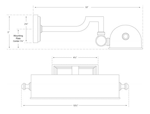 Visual Comfort Dean 9" Picture Light Wall Sconces Visual Comfort & Co.   