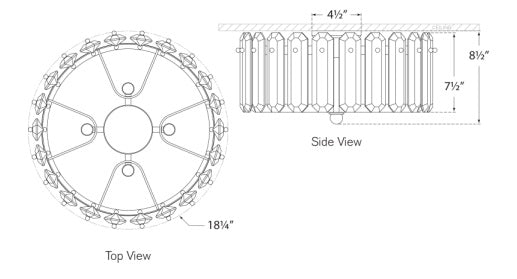 Visual Comfort Bonnington Medium Flush Mount Ceiling Flush Mounts Visual Comfort & Co.   