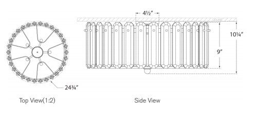 Visual Comfort Bonnington Large Flush Mount Ceiling Flush Mounts Visual Comfort & Co.   