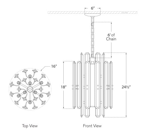 Visual Comfort Bonnington Tall Chandelier Chandeliers Visual Comfort   