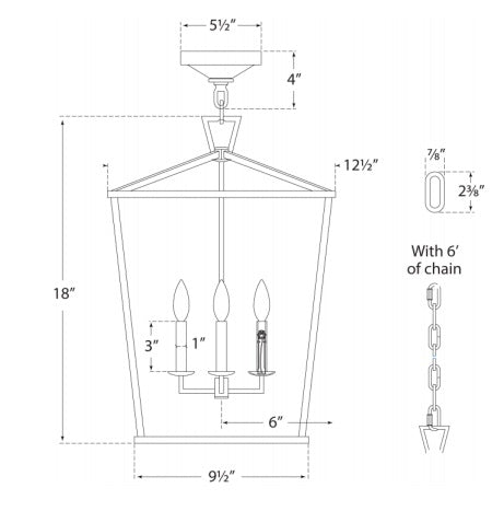 Visual Comfort Darlana Small Lantern