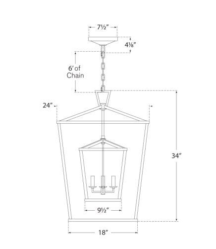 Visual Comfort Darlana Large Double Cage Lantern