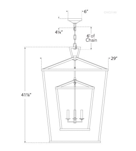 Visual Comfort Darlana Extra Large Double Cage Lantern Pendants Visual Comfort & Co.   