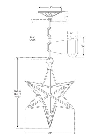 Visual Comfort Moravian Large Star Lantern Pendants Visual Comfort & Co.   