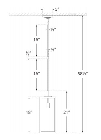 Visual Comfort Fresno Small Hanging Lantern