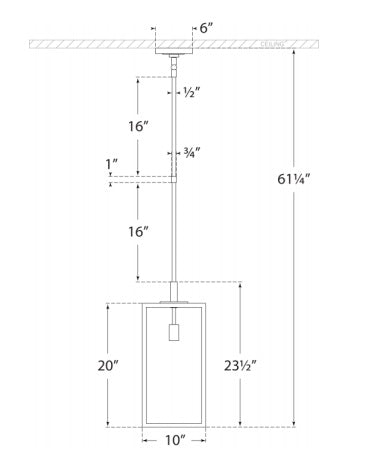 Visual Comfort Fresno Medium Hanging Lantern Outdoor Hanging Lights Visual Comfort & Co.   