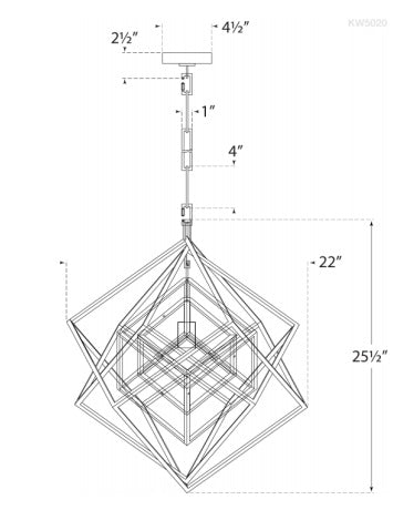 Visual Comfort Cubist Small Chandelier Chandeliers Visual Comfort & Co.   