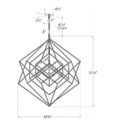 Visual Comfort Cubist Large Chandelier