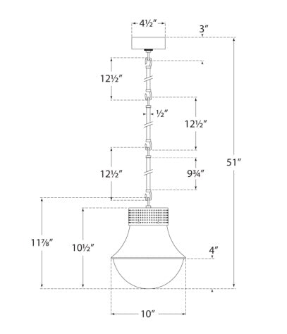 Visual Comfort Precision Small Pendant