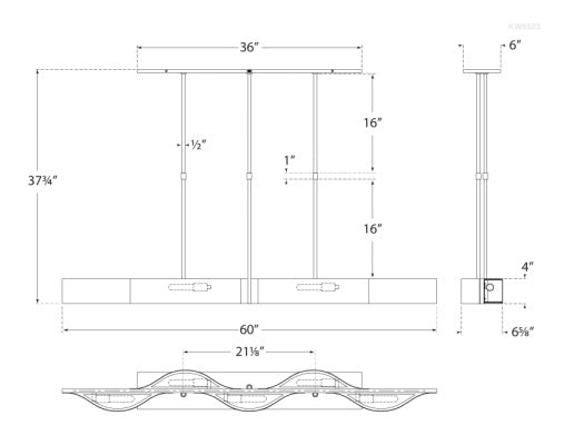 Visual Comfort Avant Large Linear Pendant Linear Chandeliers Visual Comfort & Co.   