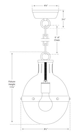 Visual Comfort Hicks Small Pendant Mini-Pendants Visual Comfort & Co.   