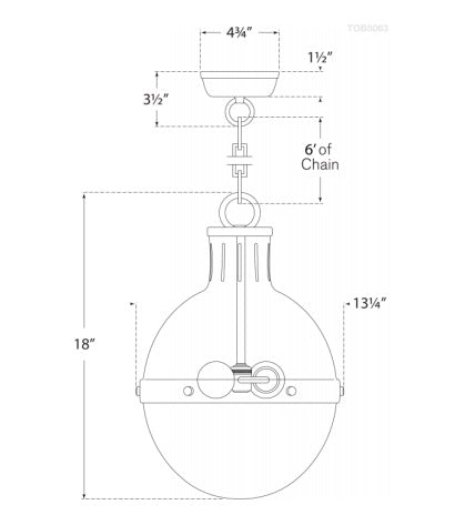 Visual Comfort Hicks Large Pendant