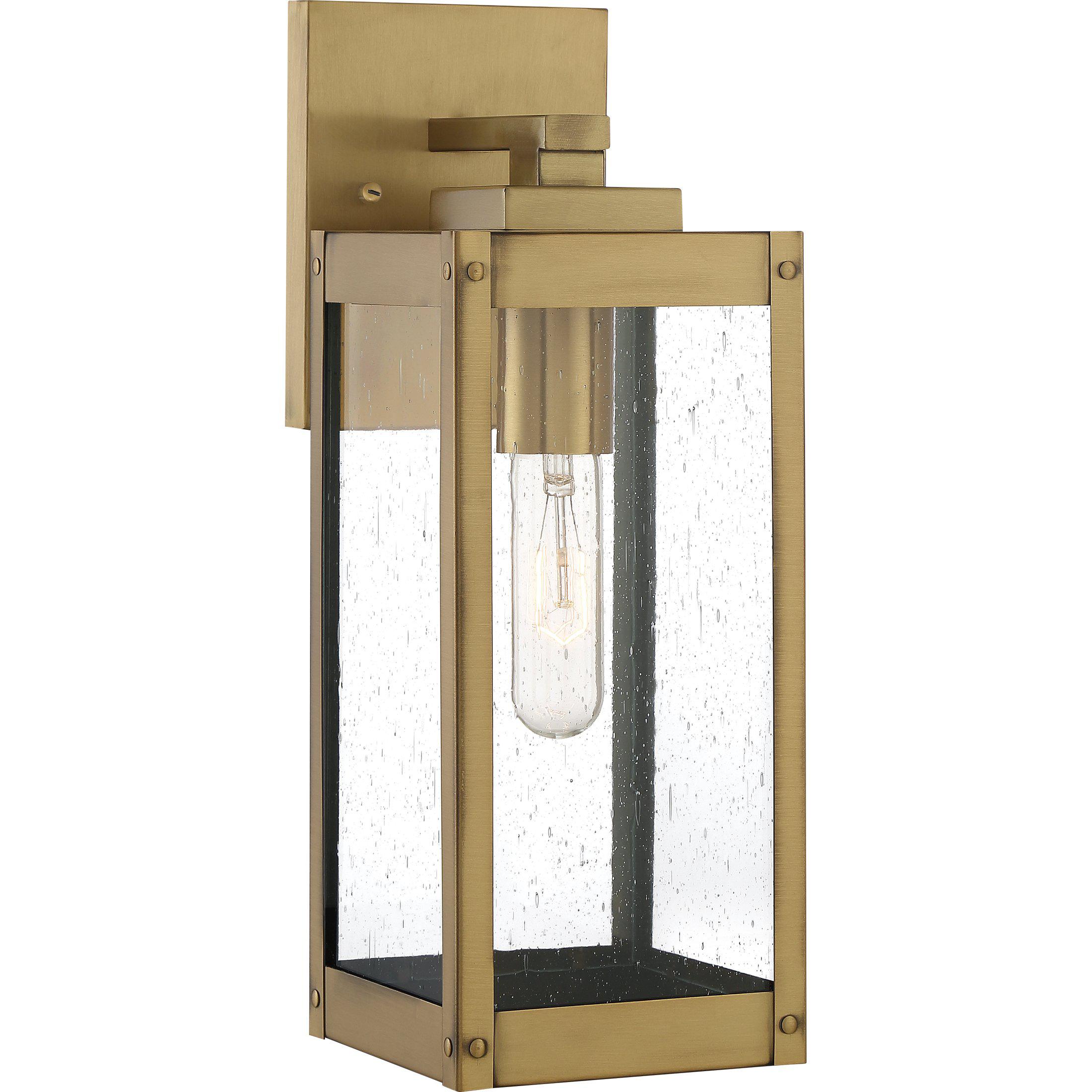 Quoizel  Westover Outdoor Lantern, Small WVR8405 Outdoor Light Fixture Quoizel Antique Brass  