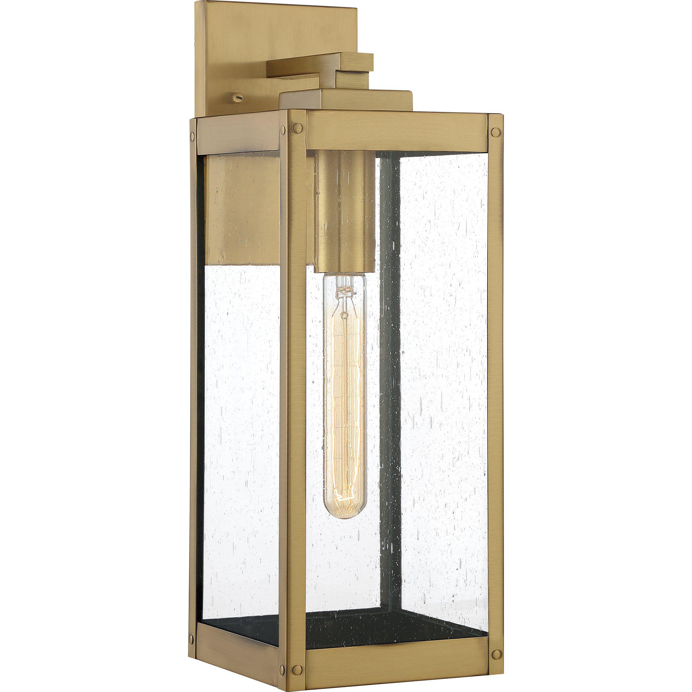 Quoizel  Westover Outdoor Lantern, Medium WVR8406 Outdoor l Wall Quoizel Antique Brass  