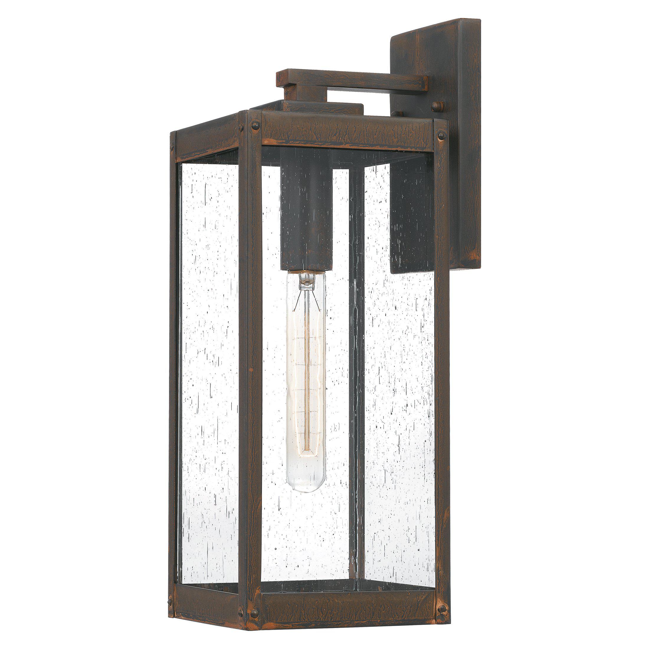 Quoizel  Westover Outdoor Lantern, Medium WVR8406 Outdoor l Wall Quoizel Industrial Bronze  