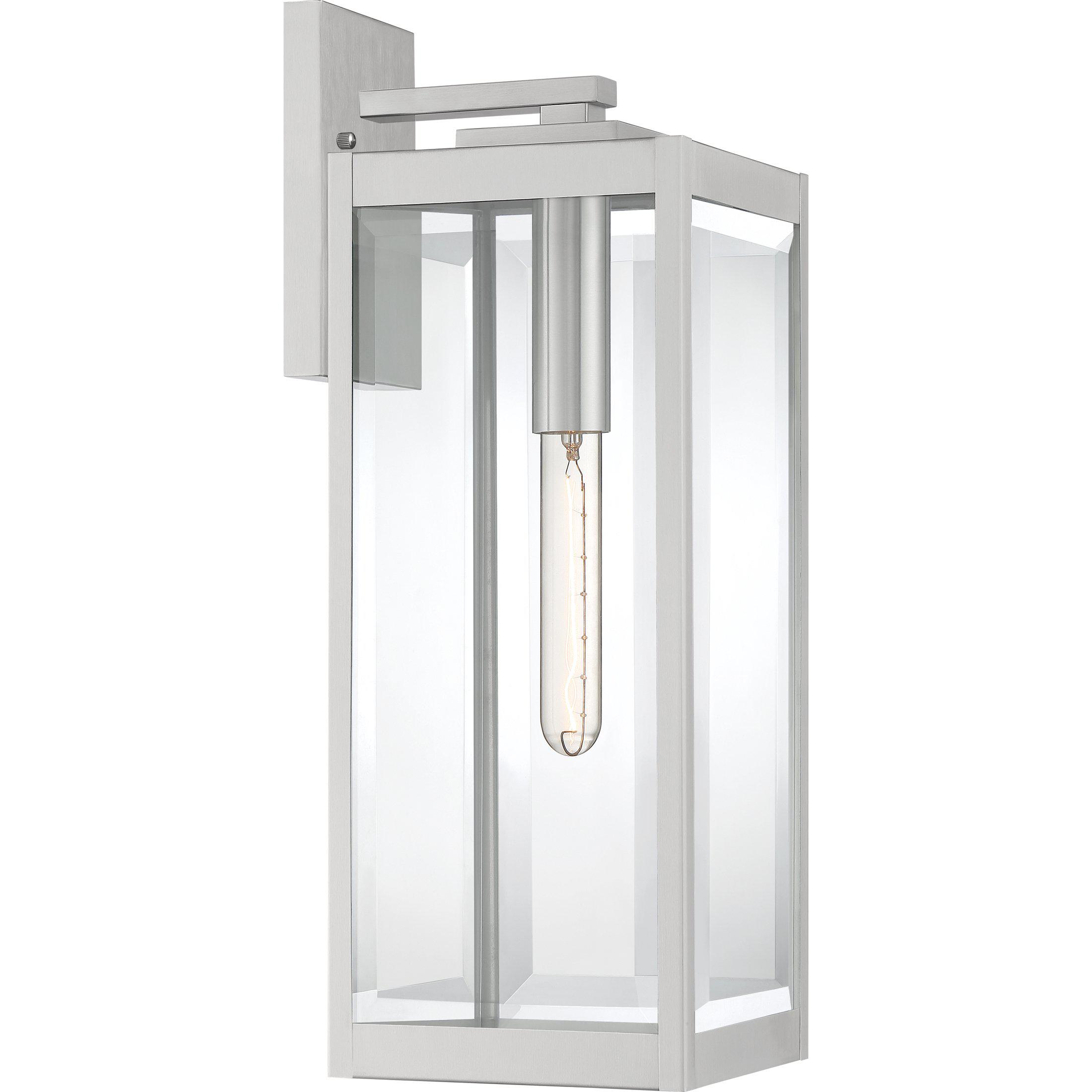 Quoizel  Westover Outdoor Lantern, Large Outdoor Wall Lights Quoizel Stainless Steel  