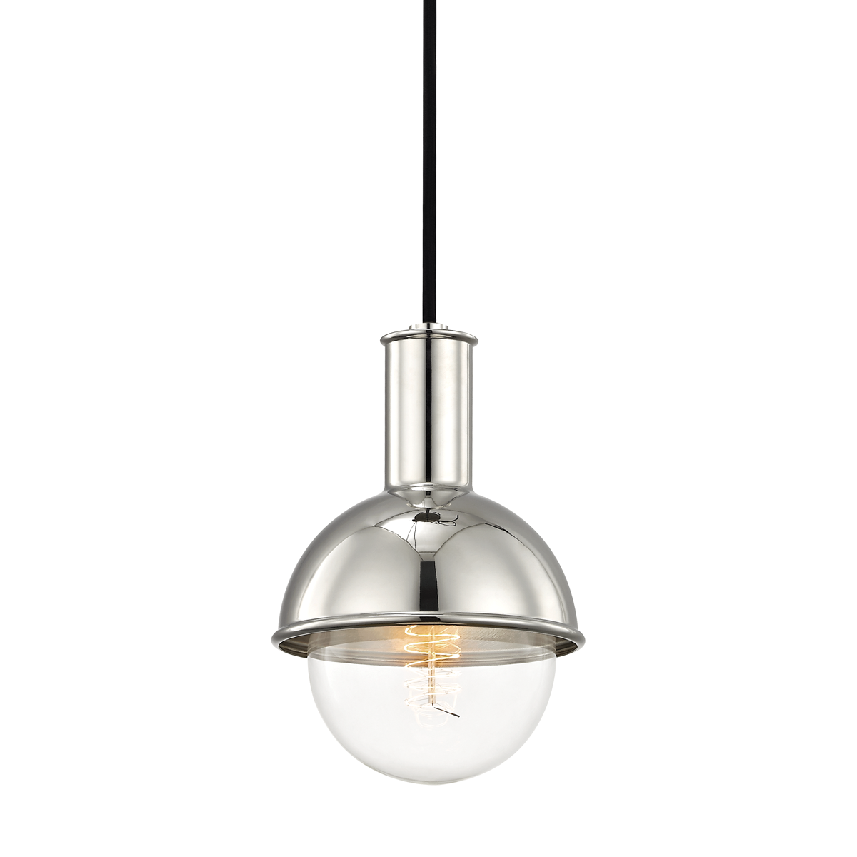 Hudson Valley Lighting Riley 1 Light Pendant H111701 Mini Pendant Mitzi Polished Nickel  